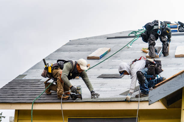 Professional Gutter Installation technician working in Bear Creek, AK